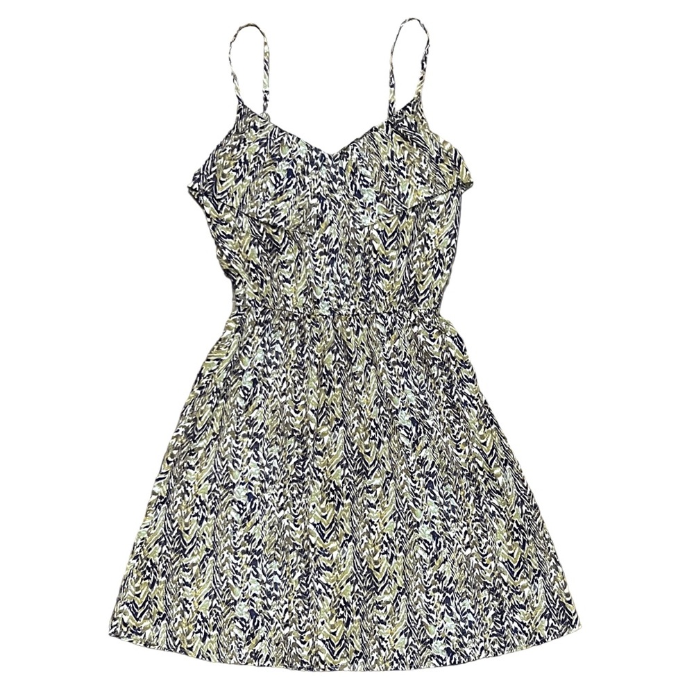 H&M Fit & Flare Spaghetti Strap Ruffle Dress Size 2 - Picture 1 of 7